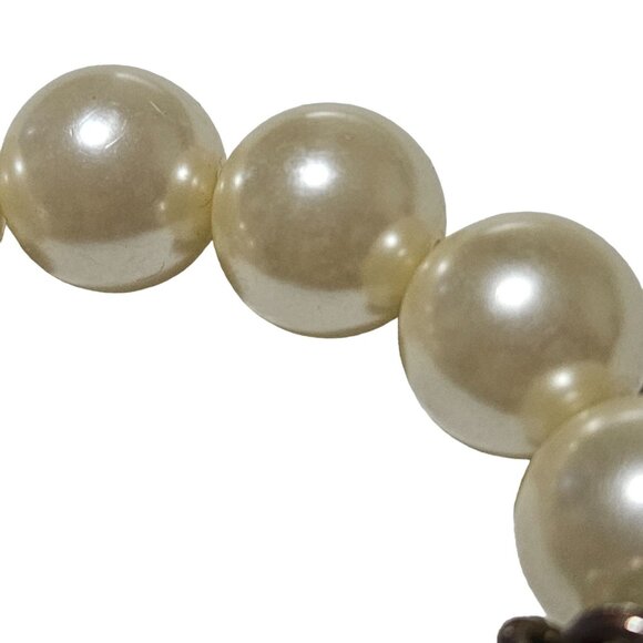 Vintage Faux Pearl Chain Bracelet Statement Gothic Retro Fashion Jewelry Women - Picture 4 of 5